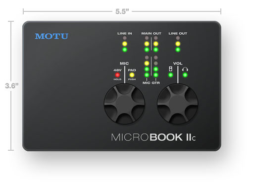 Motu Micro Book IIC USB 2.0 Audio-Interface