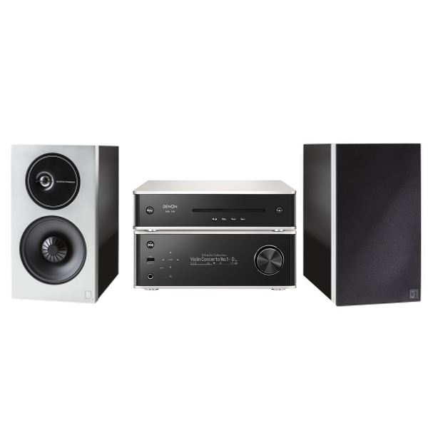 Denon Hi-Fi Set - PMA-150H + DCD-100 + Demand D11 Premium-Silber/Schwarz