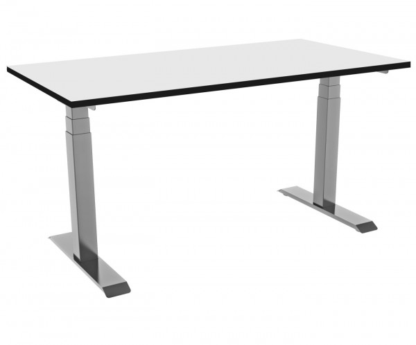 celexon elektrisch höhenverstellbarer Schreibtisch Professional 150x75 - grau, HPL Tischplatte